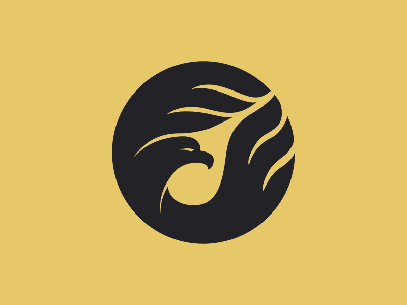 Black and Yellow Eagle Logo - Chrispy Logo by Acen | Dribbble | Dribbble