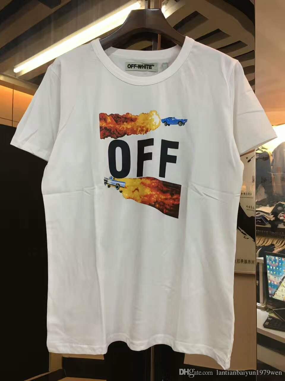 Off White Brand Flame Logo - Ew Brand OFF WHITE Back Twill Colorful Spitfire Car Flame Men Women ...
