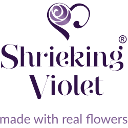Blue Violets Logo - Silver Jewellery made with real flowers by Shrieking Violet
