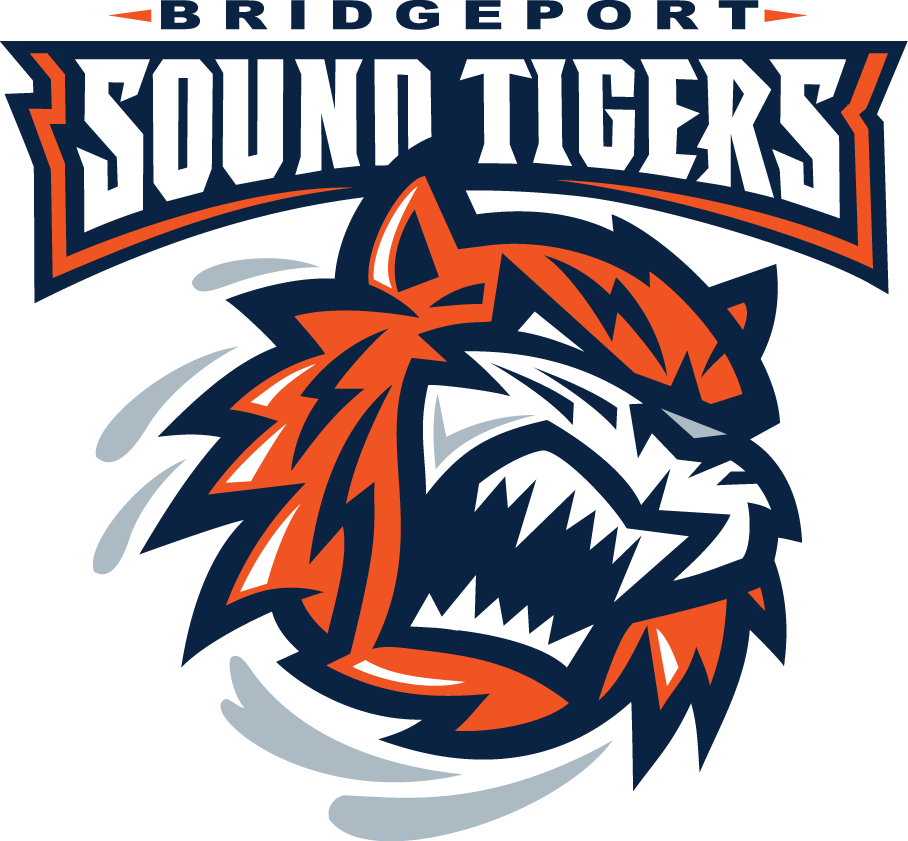 Blue and Orange Tiger Logo - Bridgeport Sound Tigers Primary Logo - American Hockey League (AHL ...