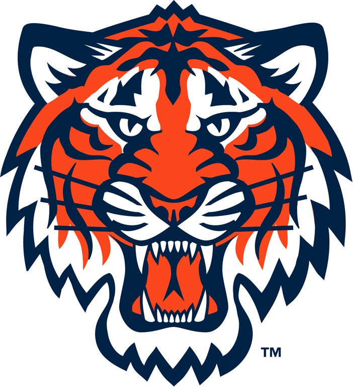 Blue and Orange Tiger Logo - Detroit Tigers Partial Logo - American League (AL) - Chris Creamer's ...