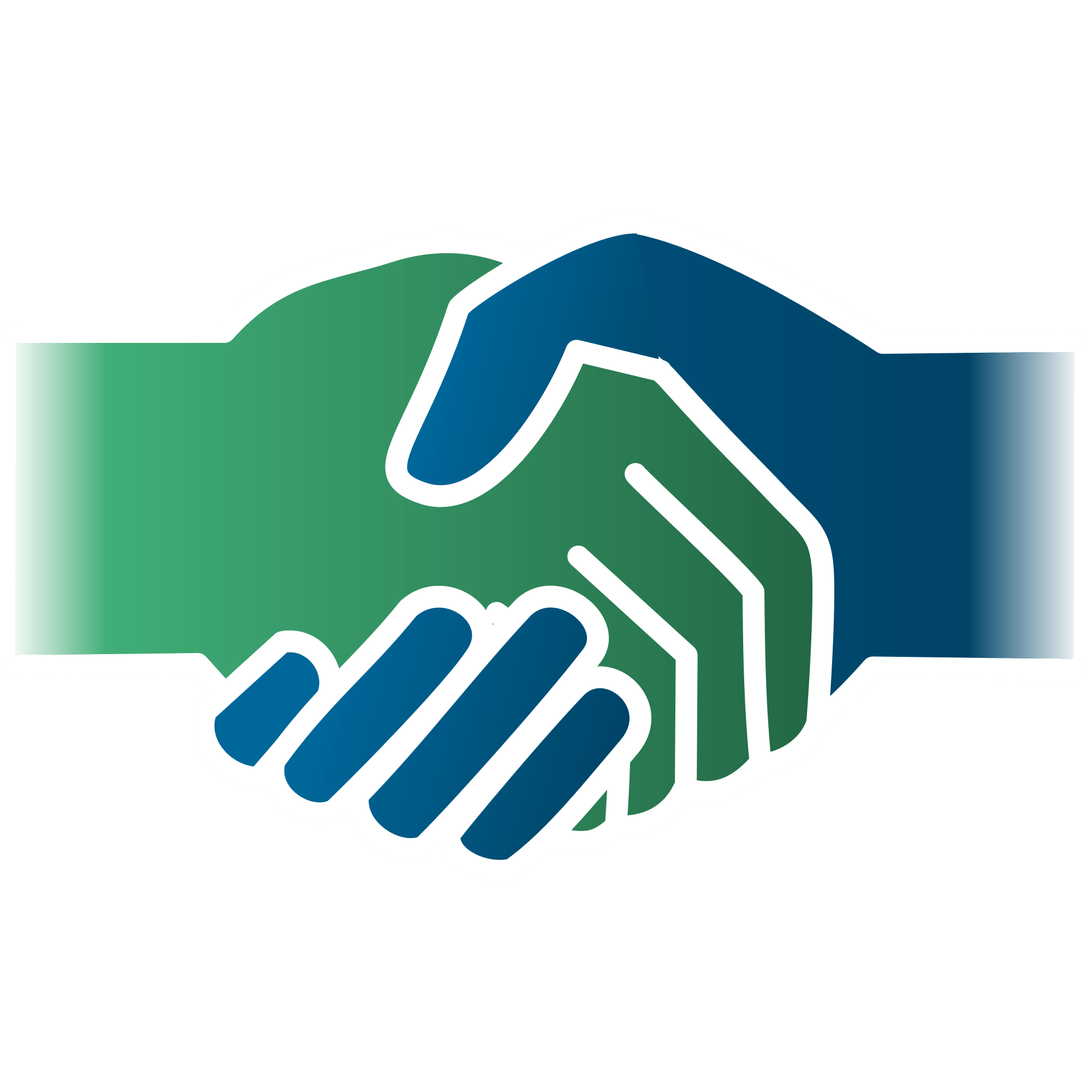 Blue Green Logo - File:Handshake icon GREEN-BLUE.svg - Wikimedia Commons