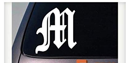 6 Letter Car Logo - Amazon.com: Letter M 6