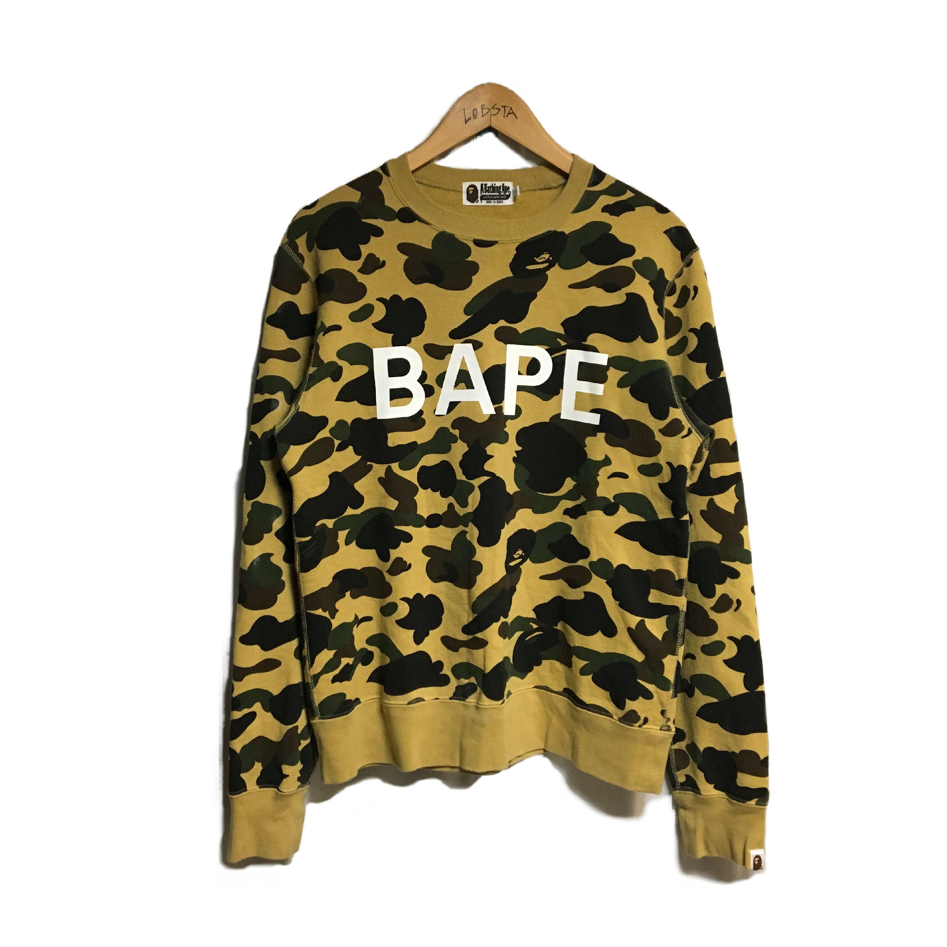 Brown Camo BAPE Logo - Bape 1st Camo Logo Sweat Shirt · LOBSTA!