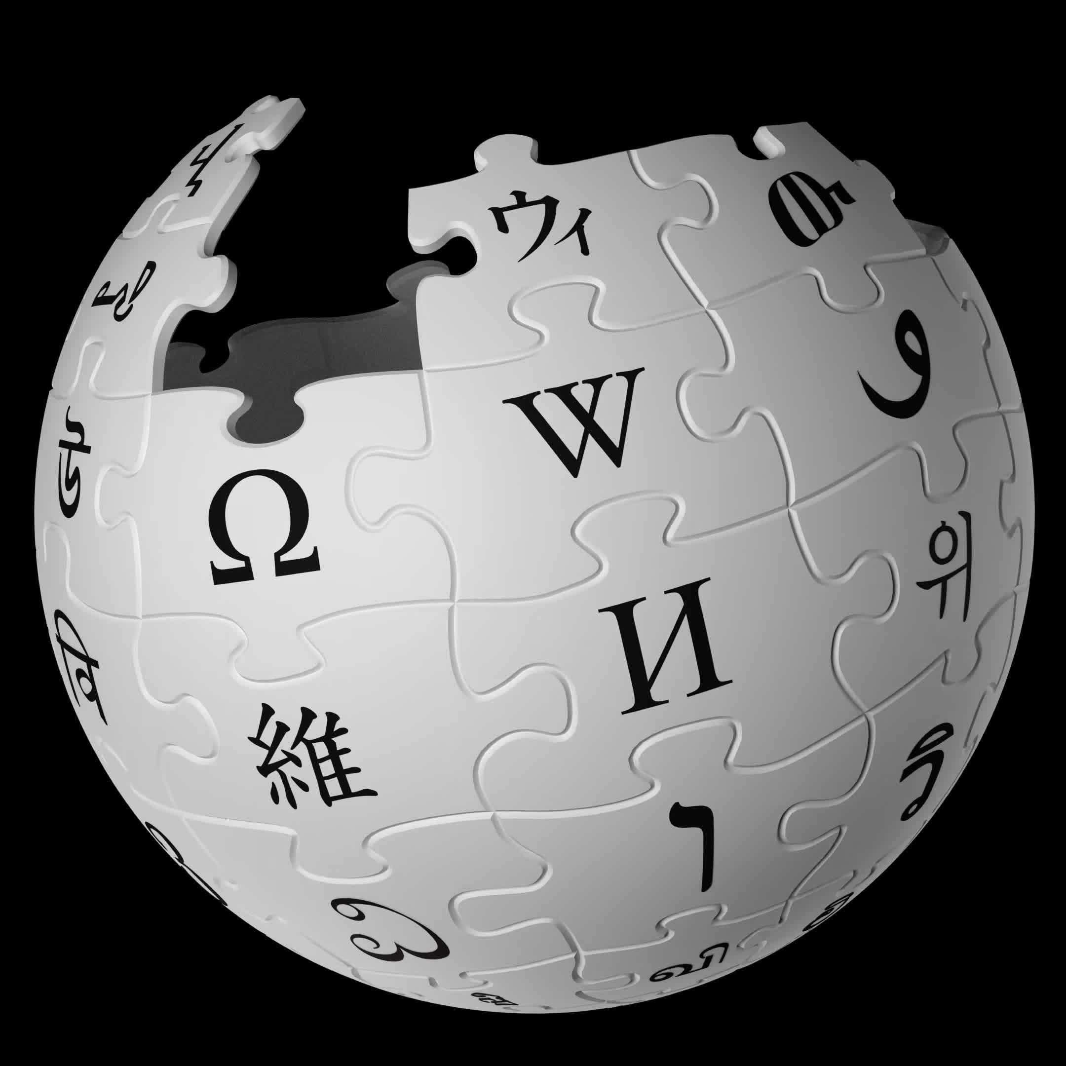 Puzzle Globe Logo - Wikipedia logo puzzle globe spins horizontally and vertically