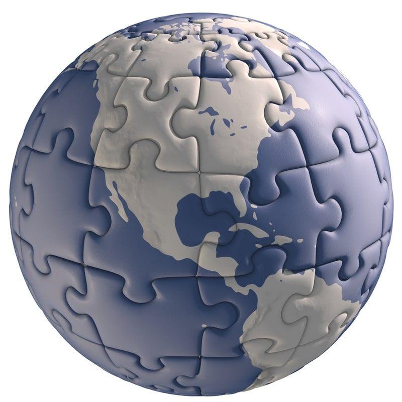 Puzzle Globe Logo - jigsaw puzzle globe 3ds