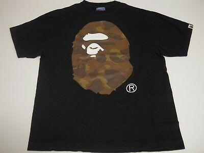 Brown Camo BAPE Logo - BAPE A Bathing Ape Brown Camo T Shirt L $48.00