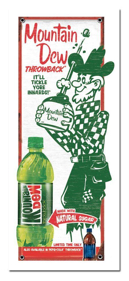 Mountain Dew Throwback Logo - Mountain Dew Throwback advertisement. Caption: It'll tickle your
