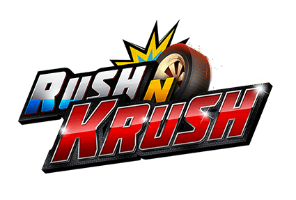 Racing Game Logo - Rush N Krush - Mobile Traffic Racing Game