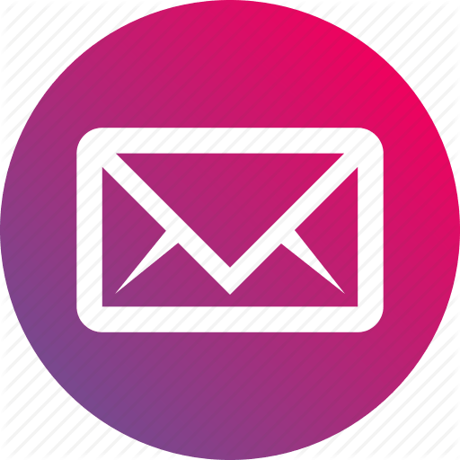 Pink Phone email Logo - Email, envelope, gradient, letter, mail icon