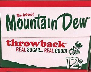 Mountain Dew Throwback Logo - Mountain Dew Throwback Soda 12 pack Mtn Dew 12000032455 | eBay