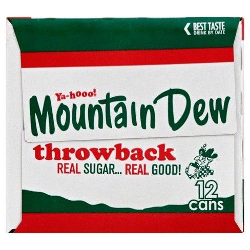 Mountain Dew Throwback Logo - Mountain Dew Throwback Soda 12 Fl Oz Cans