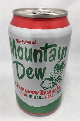 Mountain Dew Throwback Logo - THROWBACK MOUNTAIN DEW Soda Can Full 12 Oz Unopened Soft Drink Real