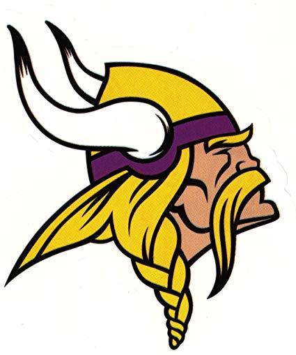Vikings Football Logo - Amazon.com: fb 4 Pack Minnesota Vikings Die Cut Stickers NFL ...
