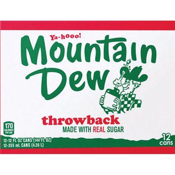 Mountain Dew Throwback Logo - Mountain Dew Throwback Soda, 12 Fl. Oz., 12 Count