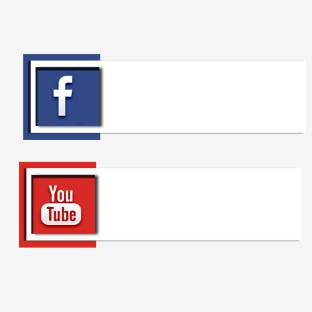 Facebook YouTube Logo - Social Media Icon Facebook Youtube Vector Ribbon Banner, Social