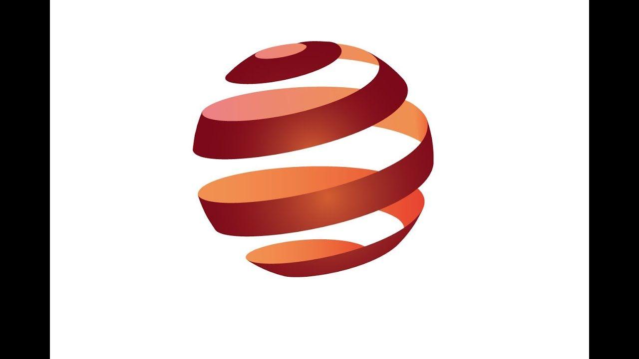 Spiral Globe Logo - Illustrator Tutorial | How to make 3D Globe Spiral Logo Design - YouTube