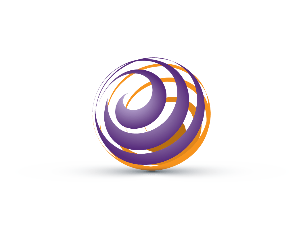 Orange Globe Logo - Design Free Logo: 3D Spiral Globe online Logo Template