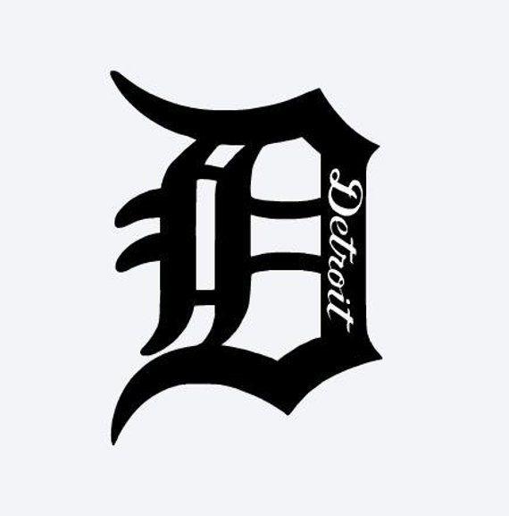 Detroit D Logo - Custom Detroit Tiger D Logo Vinyl Decal Unique Design | Etsy