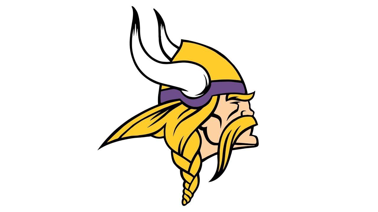Viking Logo - How to Draw the Minnesota Vikings Logo (NFL) - YouTube