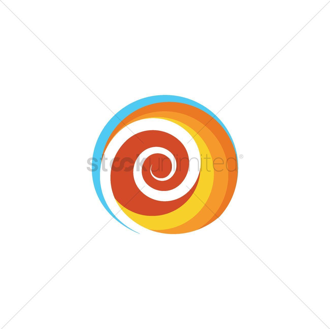 Spiral Globe Logo - Globe logo element with abstract concept Vector Image