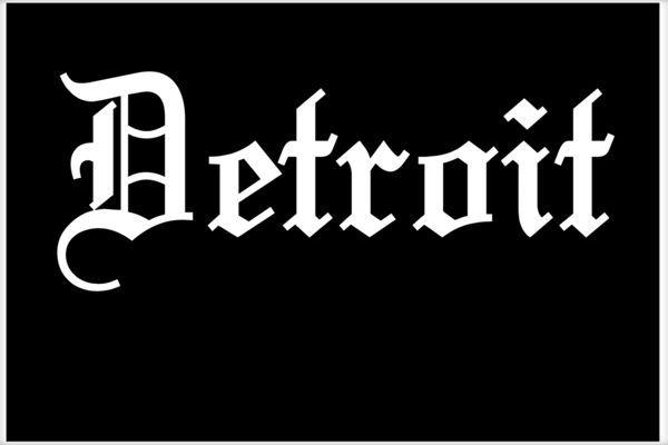 Detroit D Logo - Old English Detroit D Michigan Logo Poster | TeeShirtPalace