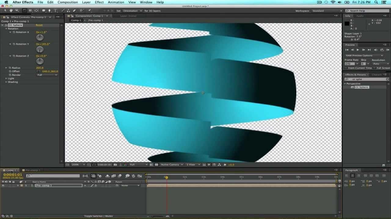 Spiral Globe Logo - Tutorial Ribbon/Spiral sphere in After Effects - YouTube
