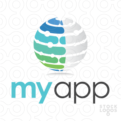 Spiral Globe Logo - My Global App. logos. Logos, Globe logo and Technology