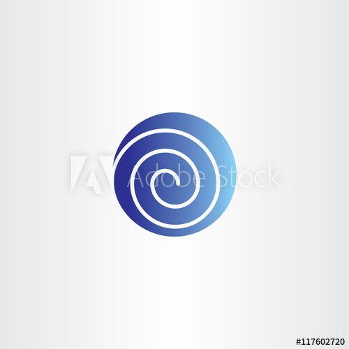 Spiral Globe Logo - blue circle spiral globe vector icon logo symbol - Buy this stock ...