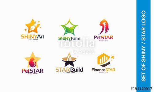 Shiny Logo - Shiny Art logo, Shiny Farm log, Pet Star, Animal Star logo, Star