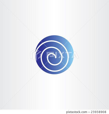Spiral Globe Logo - blue circle spiral globe vector icon logo symbol - Stock ...