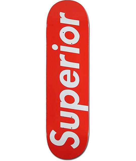 Zumiez Skateboard Logo - Superior Red & White 8.375