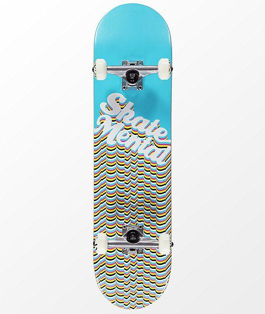 Zumiez Skateboard Logo - Skate Mental Repeat Logo Blue 8.0