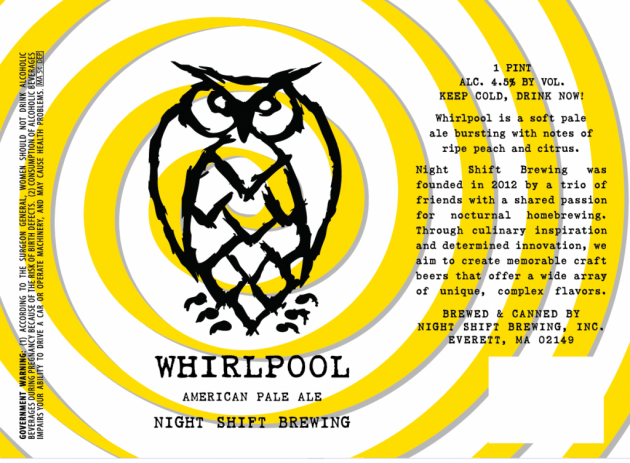 New Whirlpool Logo - 10,000 Birds Night Shift Brewing: Whirlpool American Pale Ale ...
