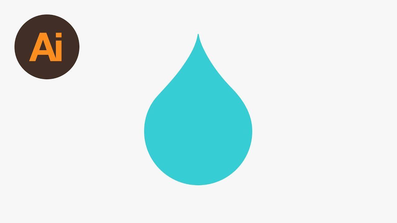 Tear Drop Logo - Design a Water Droplet Icon Illustrator Tutorial - YouTube