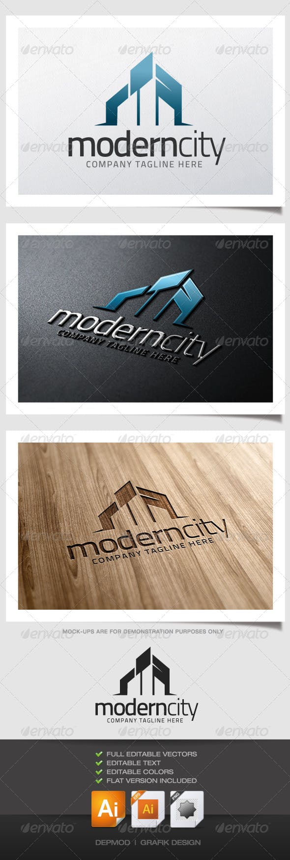 Modern City Logo - Modern City Logo by Opaq | GraphicRiver