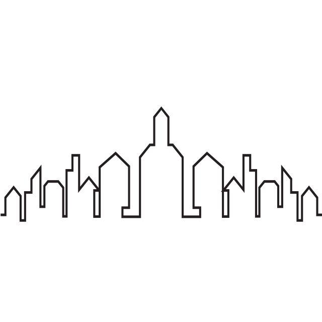 Modern City Logo - Modern City Skyline City Silhouette Vector Illustration
