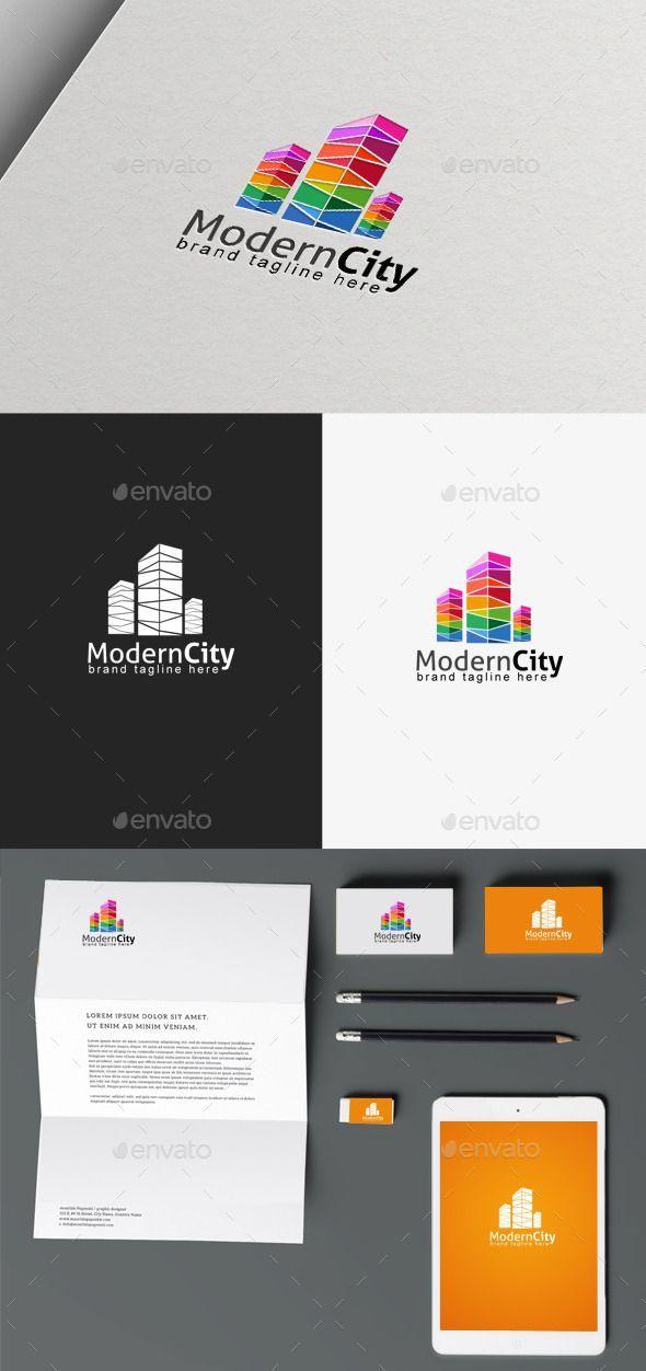 Modern City Logo - Modern City Logo by Ark-Design Logo of a Modern Builder. Fully ...
