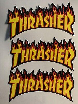 Cartoon Fire Thrasher Logo - Stickers & Decals - Thrasher Sticker