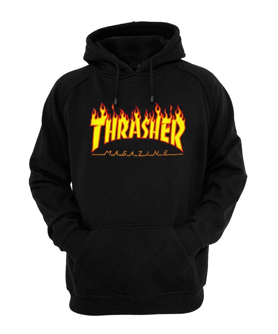 Cartoon Fire Thrasher Logo - Thrasher Fire Hoodie