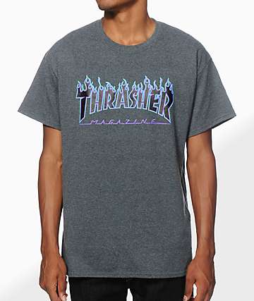 Cartoon Fire Thrasher Logo - Thrasher T Shirts