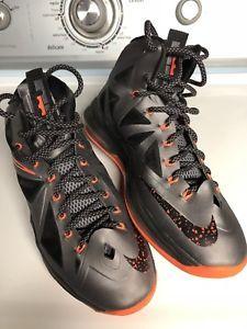 Lava Basketball Logo - Nike LeBron James 10 X Black Hot Lava Basketball Shoes Size 9.5 | eBay