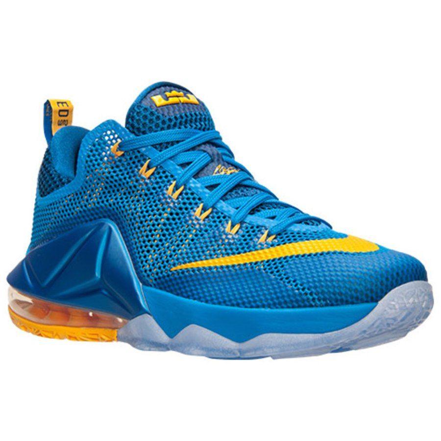 Lava Basketball Logo - Men's Nike Lebron Blue/Teal/Lava 12 Low Basketball Shoe