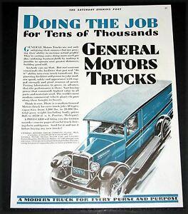 Old General Motors Logo - OLD MAGAZINE PRINT AD, GENERAL MOTORS TRUCKS, FOR EVERY PURSE