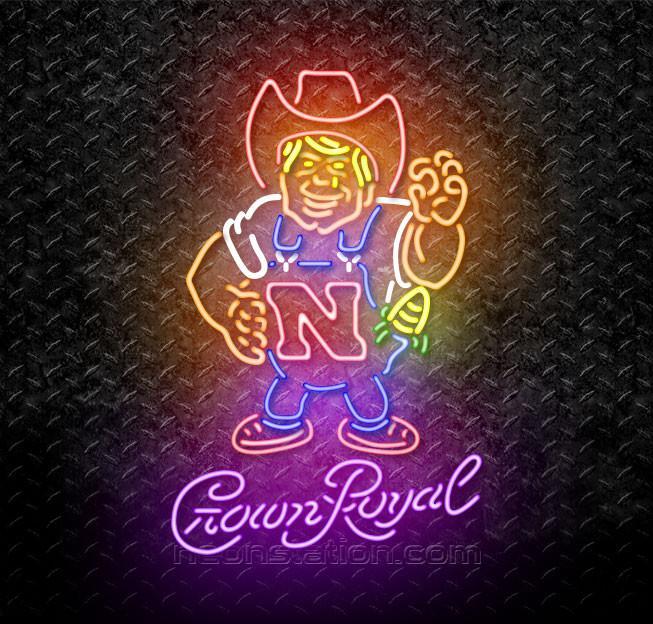 Crown Royal Logo - Crown Royal Nebraska Cornhuskers Herby The Husker Neon Sign