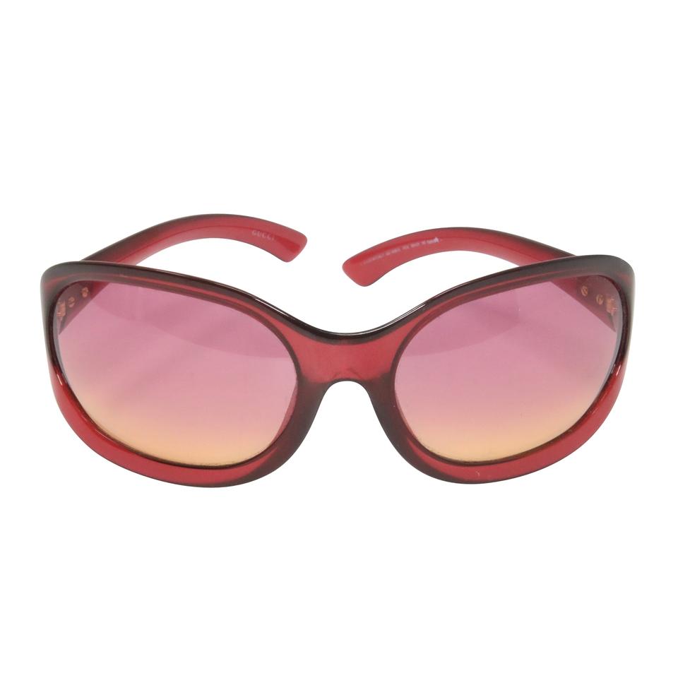 Gucci Translucent Logo - Gucci Burgundy Classic Round Translucent Oversized 1488/S Sunglasses ...