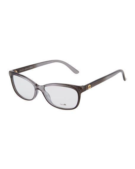 Gucci Translucent Logo - Gucci Translucent Plastic Optical Glasses, Black
