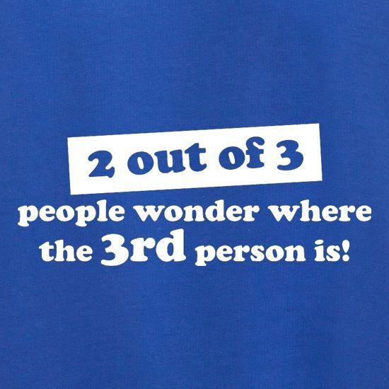 3 People in Blue Square Logo - 2 Out Of 3 People Wonder Where The 3rd Person Is! Jumper By CharGrilled