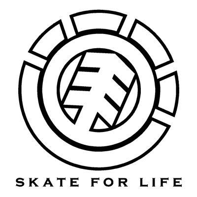 Element Skate Logo - Element - Skate For Life & Logo (Outline) - Outlaw Custom Designs, LLC