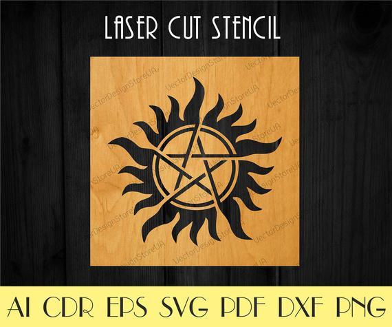 Supernatural Logo - Supernatural logo stencil svgSupernatural symbol | Etsy